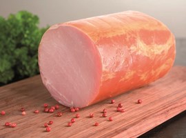 Smoked saddle of pork, encased