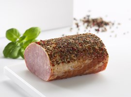 Pepper-spiced saddle of pork